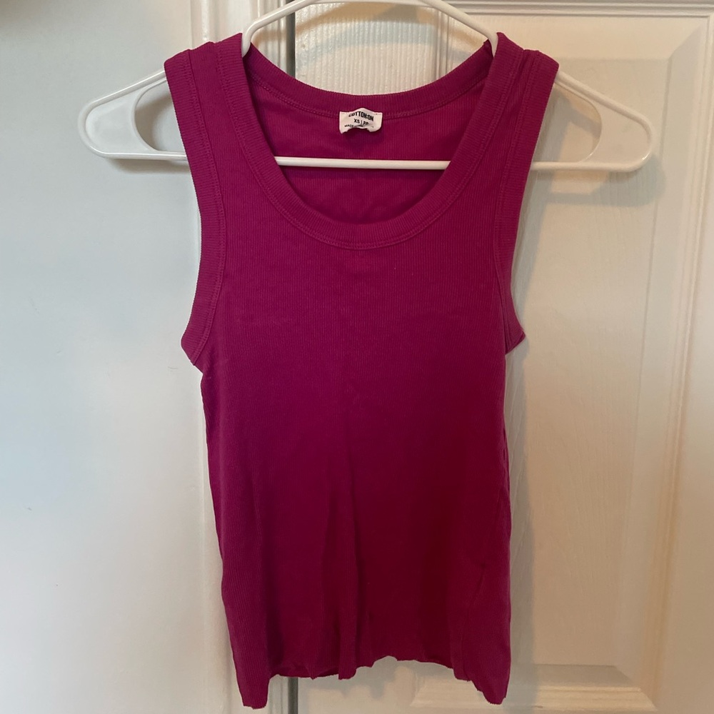 Pink cotton on tank top